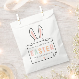 Cute Happy Easter Bunny Ears Favour Bag
