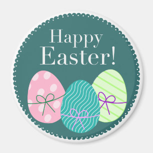 Cute Happy Easter Classic Round  Magnet