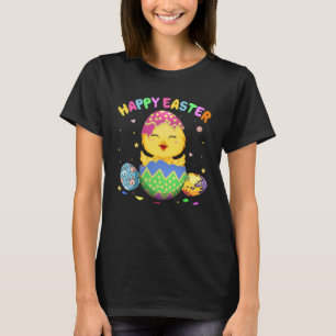 Cute Happy Easter Day 2023 Chick With Easter Egg B T-Shirt