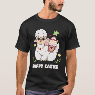Cute Happy Easter Day Egg Hunt Boys Girls Kids She T-Shirt