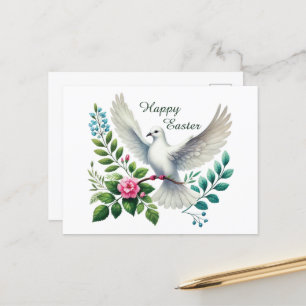 Cute Happy Easter dove  Holiday Postcard