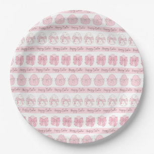 Cute Happy Easter Egg Paper Plates - Party Plates