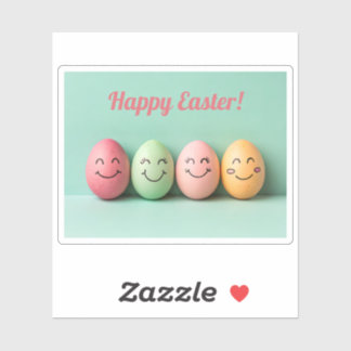 Cute Happy Easter Eggs Pastel Green Spring