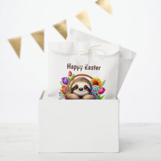 Cute Happy Easter sloth Favour Bag