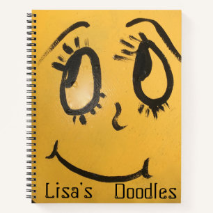 Cute Happy Face Doodle Notebook