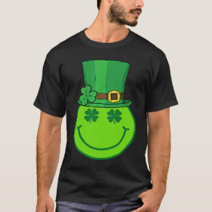 Cute Happy Face Leprechaun  St Patricks Day Irish  T-Shirt