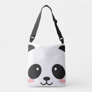 Cute Happy Face Panda Crossbody Bag