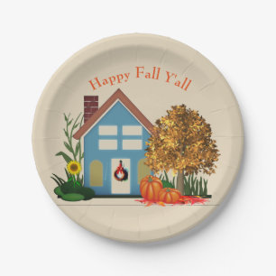 Cute Happy Fall Paper Plate