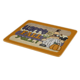 cute Happy Fall Seasonal gnome  Cutting Board