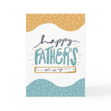 Cute Happy Father's Day doodle typography