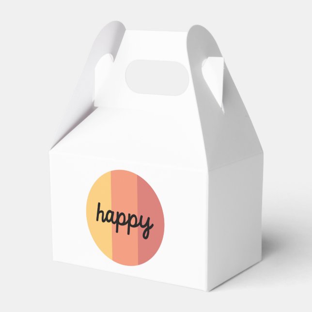 Cute Happy Favour Box (Front Side)