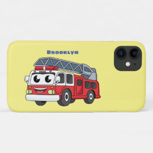 Cute happy fire engine cartoon iPhone 11 case