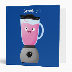 Cute happy food blender kitchen appliance cartoon binder