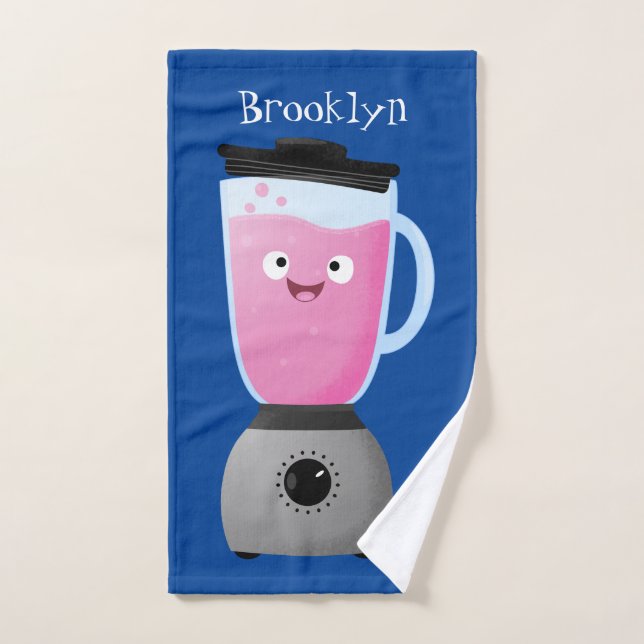 Cute happy food mixender cuisine appareil dessin a (Serviette à main)