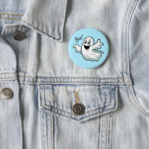Cute Happy Ghost 2 Inch Round Button