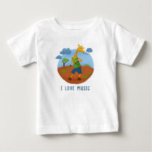 Cute Happy Giraffe Cartoon Personalized T-Shirt