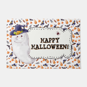 Cute Happy Halloween Doormat