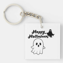 Cute Happy Halloween Ghost Keychain