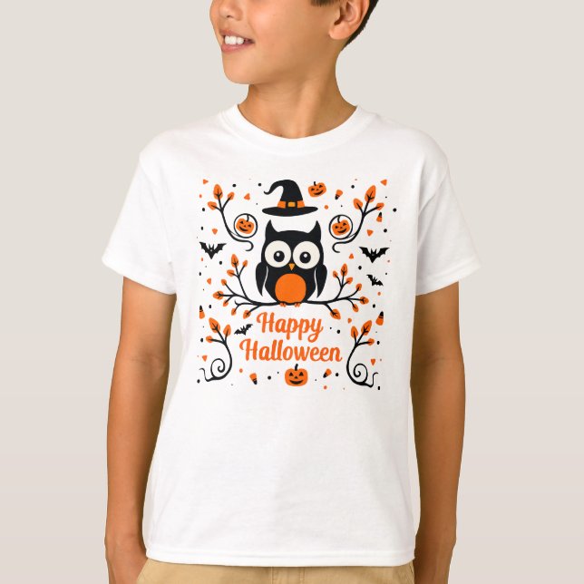 Cute Happy Halloween T-Shirt (Front)