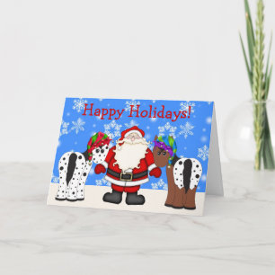Cute Happy Holiday Horse Christmas Greeting Card