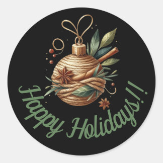 Cute happy holiday stickers