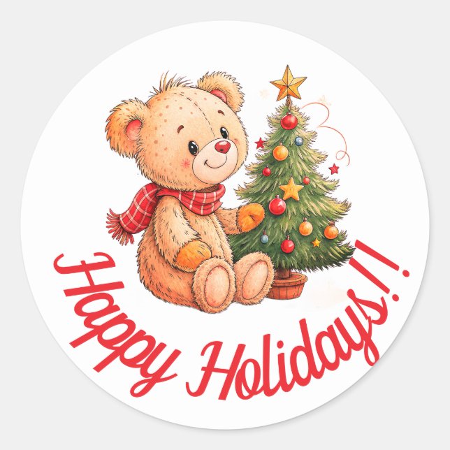 Cute happy holiday stickers (Devant)