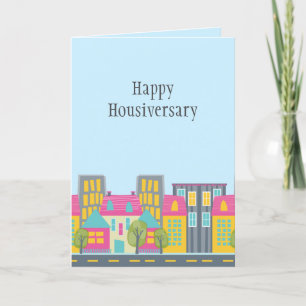 Cute Happy Housiversary Realtor Card