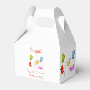 Cute happy jellybeans jumping cartoon illustration favor box