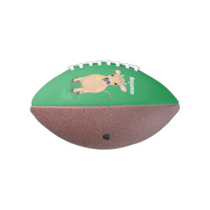 Cute happy jersey cow and flower cartoon football