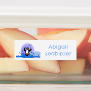 Cute happy jumping penguin cartoon personalized