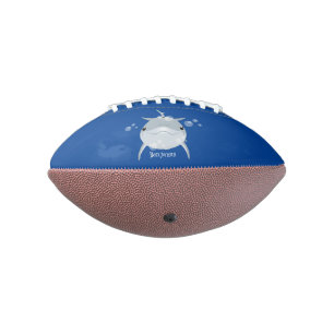 Cute happy kawaii dolphin cartoon football