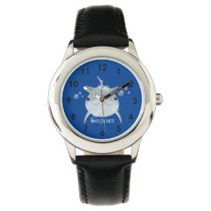 Cute happy kawaii dolphin cartoon watch