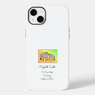 Cute Happy Kenyan Zebras iPhone / iPad case