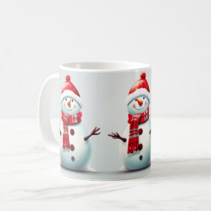 Cute happy Kids Children Winter Snowman Coffee Mug
