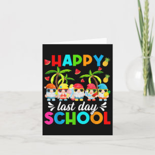 Cute Happy Last Day Of School Gnomes End Of School Card
