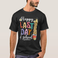 Cute Happy Last Day Of school Teacher Kids Groovy 