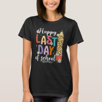 Cute Happy Last Day Of school Teacher Kids Groovy 