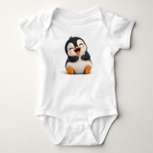 Cute Happy Laughing Baby Penguin Bodysuit