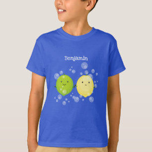 Cute happy lemon lime cartoon illustration T-Shirt