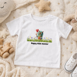 Cute Happy Little Monster Design for Kids Toddler T-shirt