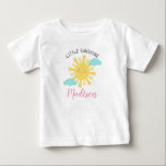 Cute Happy Little Sunshine Personalize Shirt Kids<br><div class="desc">Adorable little ray of sunshine,  can be personalized with your child's name. Can work with a boy or girl name,  just change the colour of the text.</div>