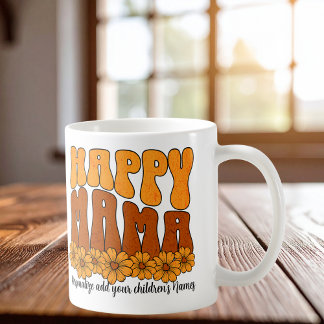 Cute Happy Mama Browns personalize Coffee Mug