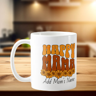 Cute Happy Mama Gold & Browns Coffee Mug