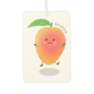 Cute happy mango cartoon illustration  air freshener