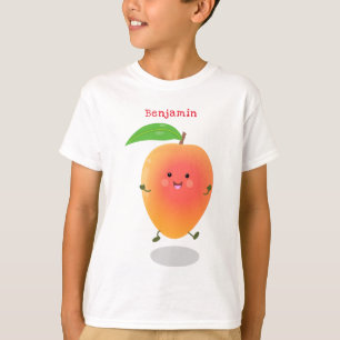 Cute happy mango yellow cartoon illustration T-Shirt