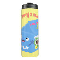 Cute happy milk carton character cartoon