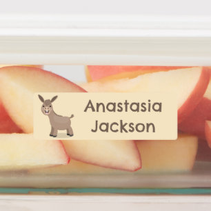 Cute happy miniature donkey cartoon personalized