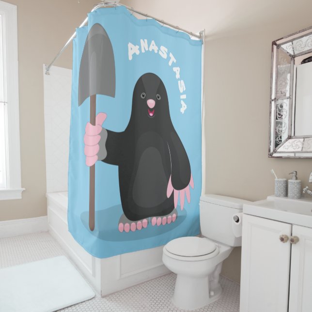 Cute happy mole cartoon illustration (In Situ)