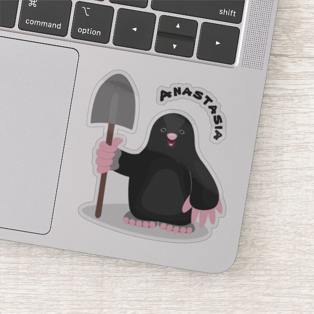 Cute happy mole cartoon illustration (Detail)