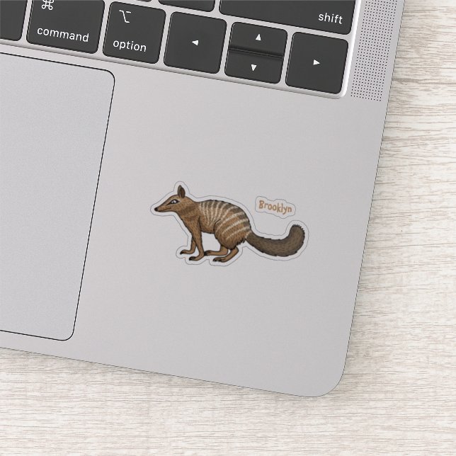 Cute happy numbat cartoon illustration (Detail)